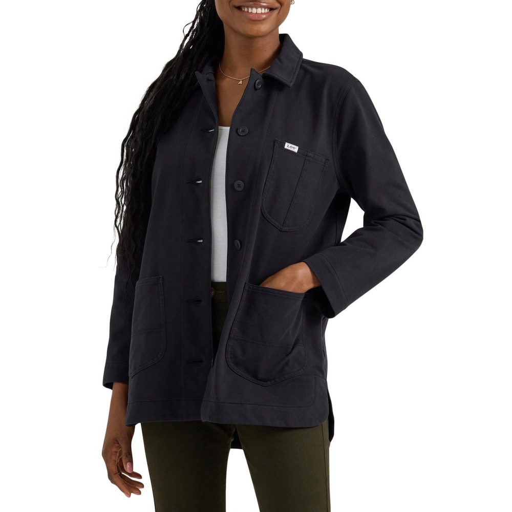 Lee Women XXL Unionall Black Layers Chore Duster Jacket Utility Shirt NWT